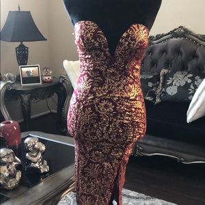 Anne Abella Low V cut bodycon dress